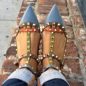 Valentino rockstud cage flats